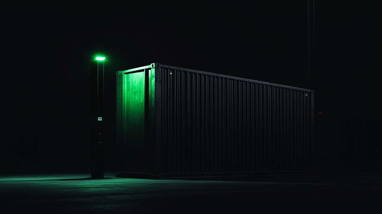 Stacked shipping containers as a metaphor for standardizing the output, not the tool: the cargo inside can change, but the standardized container is what let global trade scale.