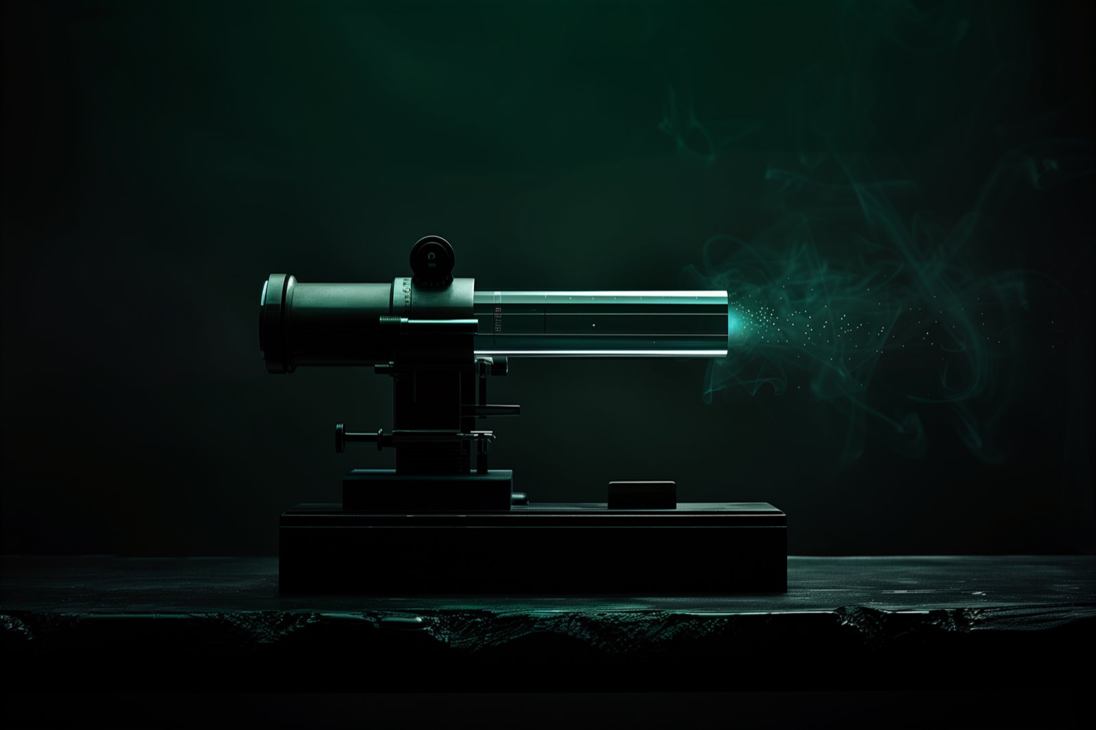A vintage spectrometer as a metaphor for AI detection tools: a scientific instrument that measures with precision, but only what falls within its spectrum. Pointed at the wrong layer of a writer's work, it reads keystrokes without seeing the thinking underneath.